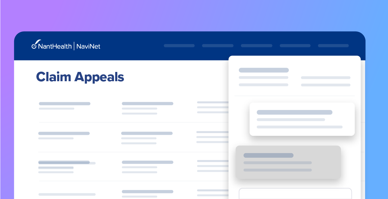 Illustration of claims management within NaviNet